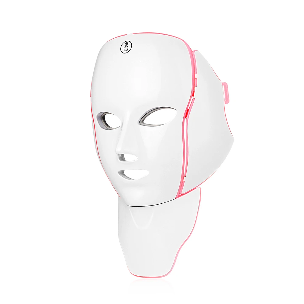 L’Éclat Serein — masque LED pour le visage et le cou sur fond blanc